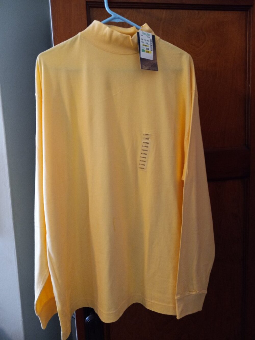 NWT Men's XL Long Sleeve Mock Turtleneck T-shirt Ruff Hewn Yellow NEW